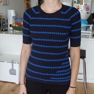 T by Alexander Wang Ribbed Striped Top